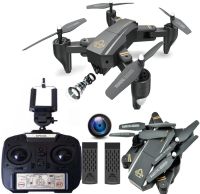 Квадрокоптер складной профессиональный D5HW DRONE s9 Phantom Pro с WIFI камерой, Дрон с подсветкой на аккумуляторе Коптер на радиоуправлении 4 DRC V4