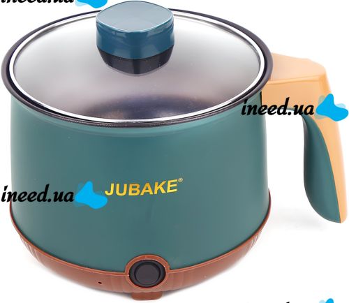 Электрическая рисоварка Rice Cooker JU-551 1.8 л 600 W кастрюля пароварка для жарки и варки с антипригарным покрытием и таймером Зеленая Jubake