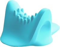 Массажная импульсная подушка подголовник Spin Pillow LY-471 вибрационный миостимулятор U-образной формы для расслабления мышц шеи и плеч Голубой