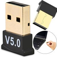 Мини адаптер USB Bluetooth v5.0 с поддержкой микрофона для ПК, беспроводной блютуз стерео приемник передатчик для PC Windows 7, 8, 10 Черный