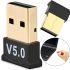 Мини адаптер USB Bluetooth v5.0 с поддержкой микрофона для ПК, беспроводной блютуз стерео приемник передатчик для PC Windows 7, 8, 10 Черный