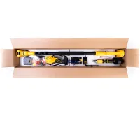 Set of power tools DeWalt 24V 3in1 cordless pruner DCMPP540P1 saw DCM160N and telescopic extension 130-201 cm with 2 batteries