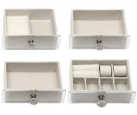 Шкатулка для хранения ювелирных украшений Jewelry Box LD-1033 акриловый органайзер с ящиками на 6 секций для бижутерии и аксессуаров XL-1831