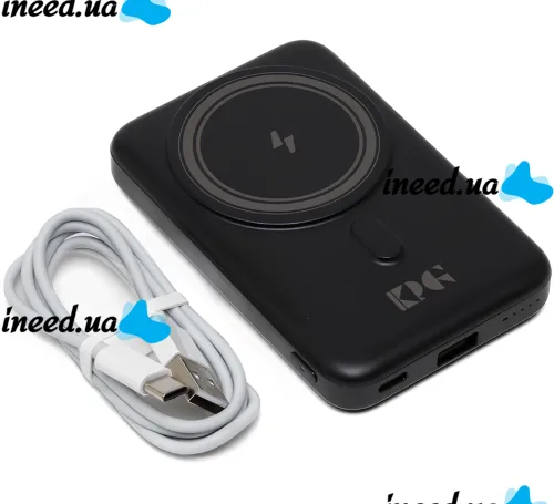 Беспроводное зарядное устройство King Power Bank WPG-101 10000 mAh с быстрой зарядкой, портативный внешний аккумулятор USB повербанк для телефона
