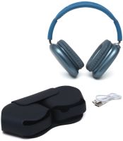 Беспроводные Bluetooth наушники AirPods Max Blue полноразмерные блютуз стереонаушники с микрофоном и шумоподавлением в чехле Smart Case MGYJ3 Синие