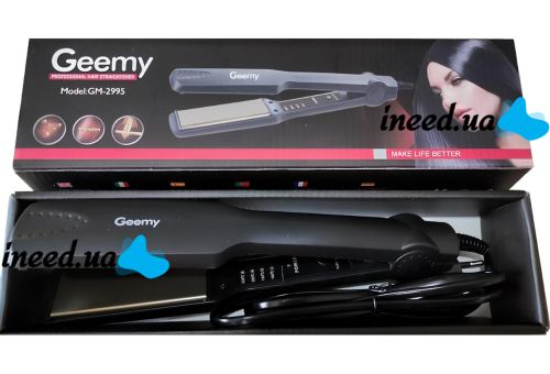 Утюжок выпрямитель Gemei GM-2995 45W керамическая плойка для выравнивания и укладки волос, прибор щипцы с быстрым нагревом и индикатором Gemmy