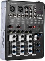 Профессиональный микшерный пульт Yamaha Mixer BT4000 2ch BT 4-канальный активный аудиомикшер со встроенным усилителем и Bluetooth MX-4000BT Черный