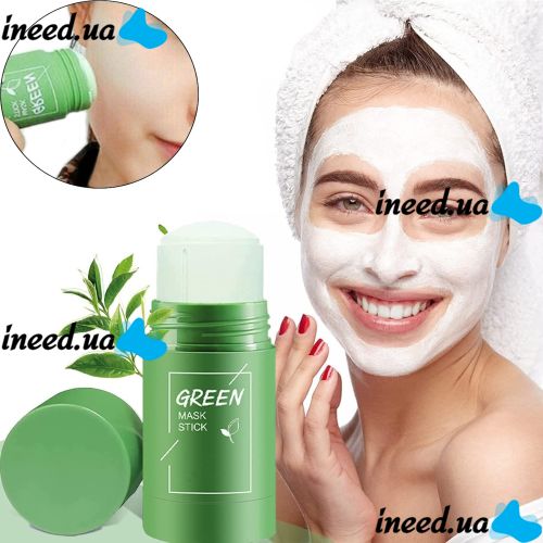 Очищающая зеленая маска для лица Nicor Green Mask Stick Maseczka Do Twarzy с органической глиной и зеленым чаем для глубокого очищения и сужения пор
