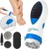 Electric pumice stone Pedi Spin Pro Pedi Spin for removing roughened skin of feet and heels, Foot cleaning device with replaceable nozzles Pedispin White