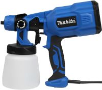 Электрический краскопульт Makita AH550L 650W ручной распылитель пульверизатор с емкостью для краски 800 мл 3 степени распыления от сети Макита