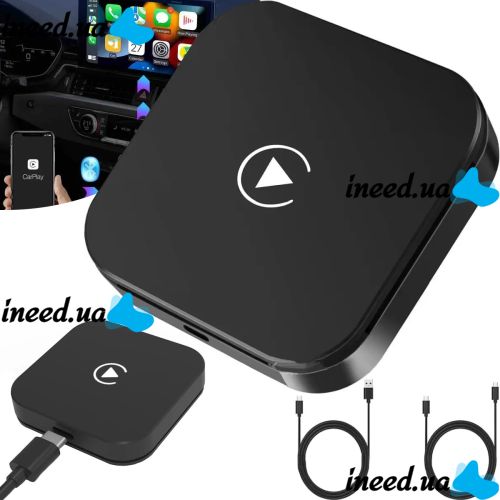 Беспроводной Bluetooth адаптер СarPlay Wireless для беспроводного подключения телефона IOS Android, Автомобильный блютуз карплей iPhone в машину