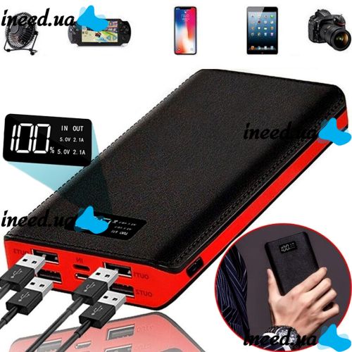 Внешний портативный аккумулятор Power Bank UKC M9 50000 mAh 2.1A Black c LCD дисплеем, повербанк, портативное зарядное 50000mah