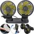 Car Rotary Dual Fan Vehicle Fan F404 4" USB Powered Cooling Mini Fan 3 Speeds per Dashboard