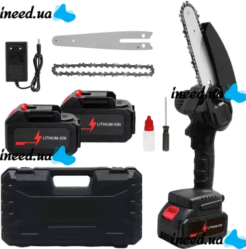 Rechargeable Mini Chain Saw Supretto Mini Electric Chain Saw 24V 550W for pruning trees and sawing firewood, mini saw, electric saw on battery