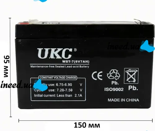 Гелевый аккумулятор Gel BATTERY UKC 6V 7A свинцово кислотная аккумуляторная батарея
