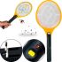 Jiming MWD-002 Electric Rechargeable Mosquito Fly Swatter in the form of a racket against all types of insects, Rechargeable battery-powered Fly Swatter