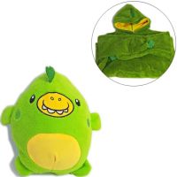 Подушка худи для детей Huggle Pets Hoodie 2 в 1 плед-кофта до 140 см, игрушка трансформер с капюшоном, детская толстовка, игрушка-худи с рукавами 
