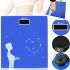 Electronic floor scales Domotec MS-1604 up to 180kg, Square glass scales with Led display for weighing Domotec up to 180kg Blue