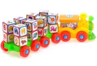 Children's Toy Steam Train 2366 A with dice letters, Children's Toy Steam Train with dice letters 2366