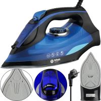 Electric steam iron Bitek BT-1321B 3 modes with ceramic soleplate for ironing Vitek clothes for laundry with self-cleaning function from the mains Blue