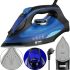 Electric steam iron Bitek BT-1321B 3 modes with ceramic soleplate for ironing Vitek clothes for laundry with self-cleaning function from the mains Blue