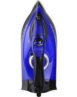 Electric steam iron Bitek BT-1321B 3 modes with ceramic soleplate for ironing Vitek clothes for laundry with self-cleaning function from the mains Blue
