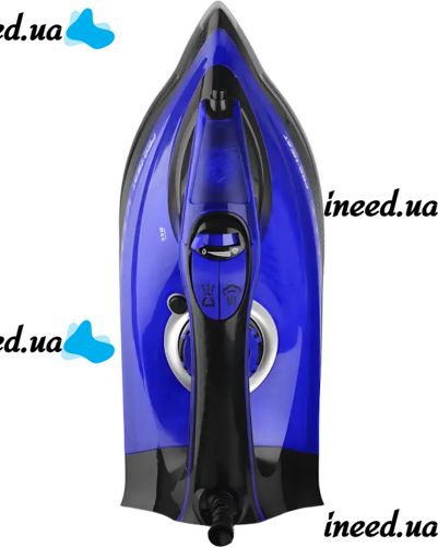 Electric steam iron Bitek BT-1321B 3 modes with ceramic soleplate for ironing Vitek clothes for laundry with self-cleaning function from the mains Blue