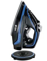 Bitek BT-1297B Wireless Steam Iron 3 modes with ceramic soleplate for ironing clothes, Cordless Iron 3000W with Cordless Base Blue
