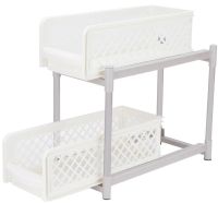 Универсальная стойка органайзер Portable 2 Tier Basket Drawers с выдвижными ящиками полками для хранения емкостей мелочей Полка подставка в ванную