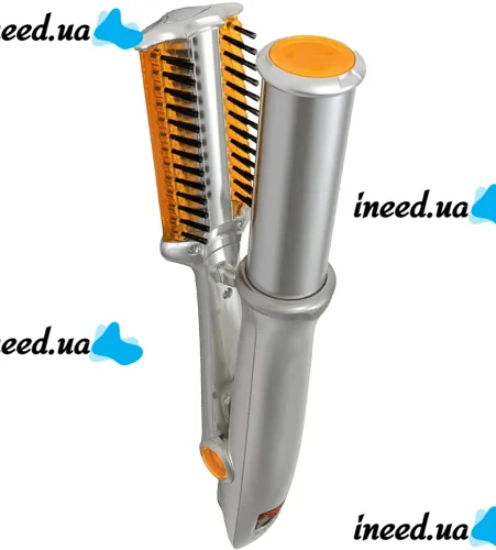 Профессиональные щипцы утюжок Instyler M-125 для укладки волос с вращающимся цилиндром, Плойка для завивки и выпрямления Инстайлер 45W Серебристый