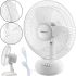 Настольный вентилятор Domotec MS-1625 White Fan 3 режима диаметр 30 см, Комнатный компактный электровентилятор Домотек MS1625 30 Вт от сети Белый
