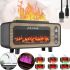 Humidifier night light with flame effect Kleiber ARV-02B 200ml in the form of a retro fireplace with RGB backlight Aroma diffuser with imitation fire from USB