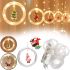 Внутренняя гирлянда штора Xmas Фигурки в кольце 3 м 110 LED диодов WW, новогодняя светодиодная теплая белая гирлянда-занавес на окно 3мх70см 220V