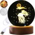 Кришталева куля-нічник Медузи 3D Creative Visualization Lamp світлодіодний LED нічник, прозорий Скляна куля світильник на акумуляторі від USB