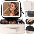 Niceland TM1060 Travel cosmetic bag White suitcase organizer with touch mirror MAG-589 and LED light for storing cosmetics White