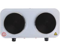 Настольная электроплита Domotec MS-5822 1000W на 2 конфорки диск, Двухконфорочная электрическая плита 1000Вт с термостатом на 5 положений Белая