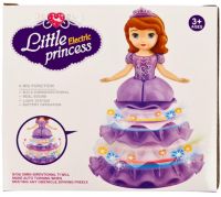 Танцующая интерактивная кукла ночник Софи Dancing Angel Ice Princess LD-159D с подсветкой, Музыкальная игрушка София принцесса от батареек Фиолетовая