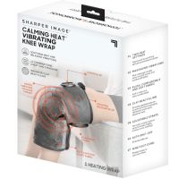 Универсальный массажер бандаж коленного сустава Massaging Sharper Image с подогревом, Согревающий наколенник грелка на колено и плеч 5 режимов Серый