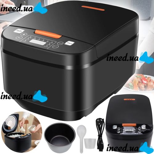Электрическая рисоварка Silver Crest TK-208 на 5 л 10 программ 900W керамическая мультиварка с сенсорным дисплеем, таймером и автоподогревом AT-M7