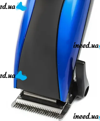 Проводная машинка для стрижки волос Domotec MS-3302 12W профессиональный триммер для окантовки бороды и усов от сети со сменными насадками Синий