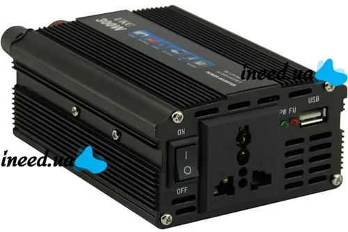 Автомобильный инвертор UKC AC/DC 12V-220V 500W, авто преобразователь тока 12В 220В 500Вт (12V 220V)