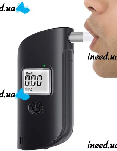 Карманный алкотестер Breath Alcohol Tester MR689 с мундштуками и LCD дисплеем, Персональный алкометр дыхания анализатор спирта HA-170 от батареек
