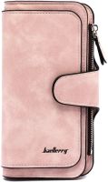 Женский замшевый кошелек Baellerry Forever N2345 Pink женское мини портмоне на 10 отделений для купюр и мелочи 19х10.5 см Розовое