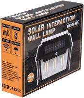 Уличный настенный светильник COBA Solar Wall Lamp HW 999-3W аккумуляторный подвесной фонарь на солнечной батарее с датчиком движения 3 лампы 3 режима