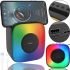Беспроводная Bluetooth колонка SPS LX-01 с RGB подсветкой для прослушивания музыки, Аккумуляторная блютуз акустика ATARC AT-620 FM-радио AUX от USB