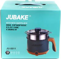 Электрическая рисоварка Rice Cooker JU-551 1.8 л 600 W кастрюля пароварка для жарки и варки с антипригарным покрытием и таймером Зеленая Jubake