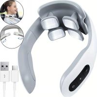 Электроимпульсный миостимулятор массажер для шеи Smart Neck Massage MD-066 с USB 1200 мАч, Многофункциональный электромассажер для мышц MD-061