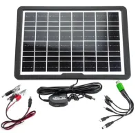 Портативная солнечная панель для зарядки мобильных устройств 15W, с Multi USB портом CL-1615 Solar Panel зарядка от солнца для повербанка телефона
