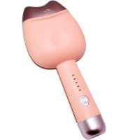 Ceramic Curling Iron 32 mm Egg Roll Stick XL-290 45W, Ceramic Curling Iron with Double Cylinder for Curls Pink