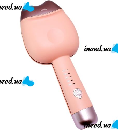 Ceramic Curling Iron 32 mm Egg Roll Stick XL-290 45W, Ceramic Curling Iron with Double Cylinder for Curls Pink